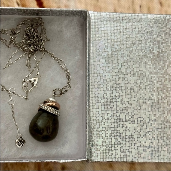 Brighton Silver and Jade Pendant Necklace - Picture 5 of 11